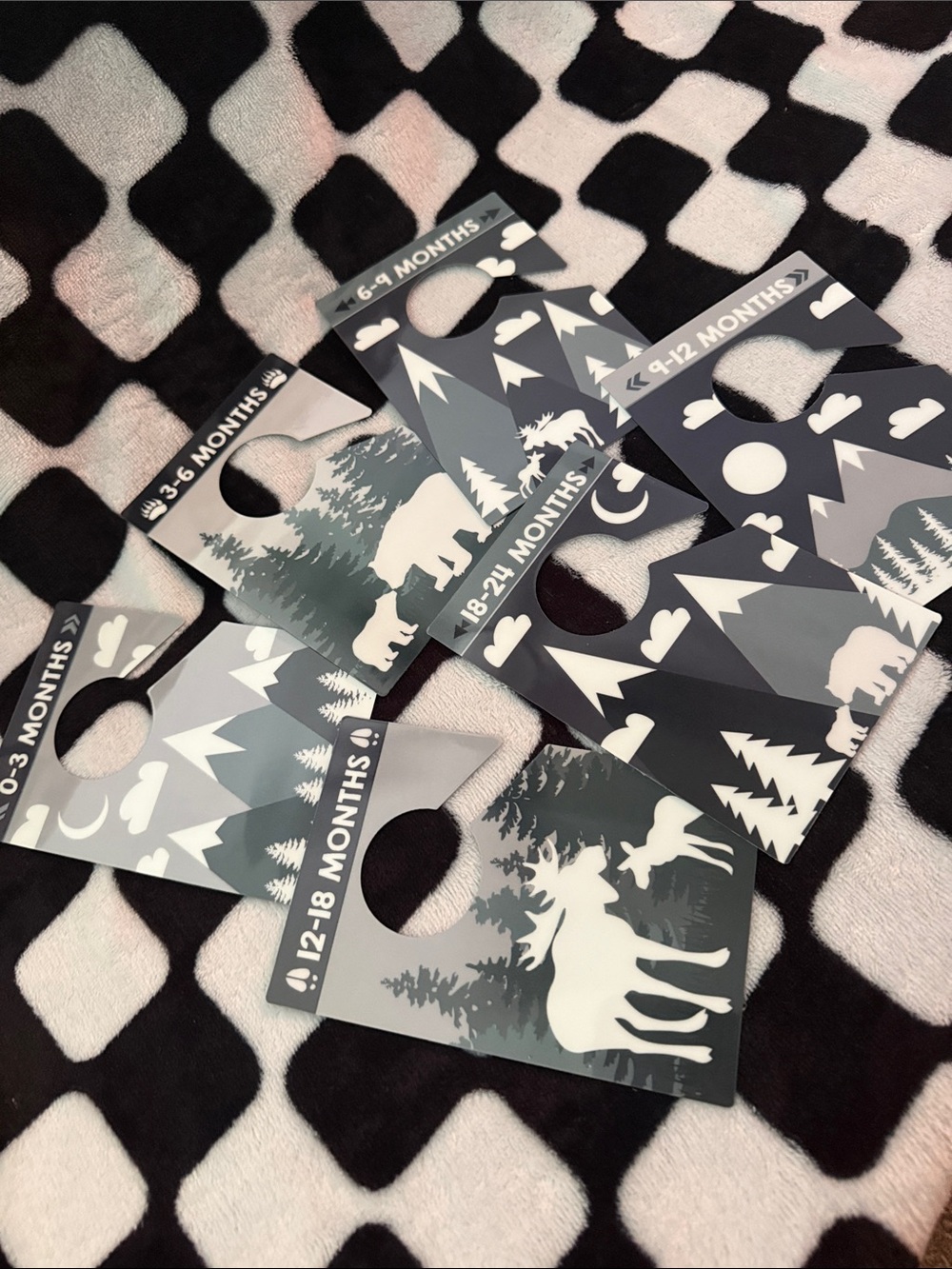 Mountain or Woodland Closet Dividers - Baby Sizes - Navy/Green
